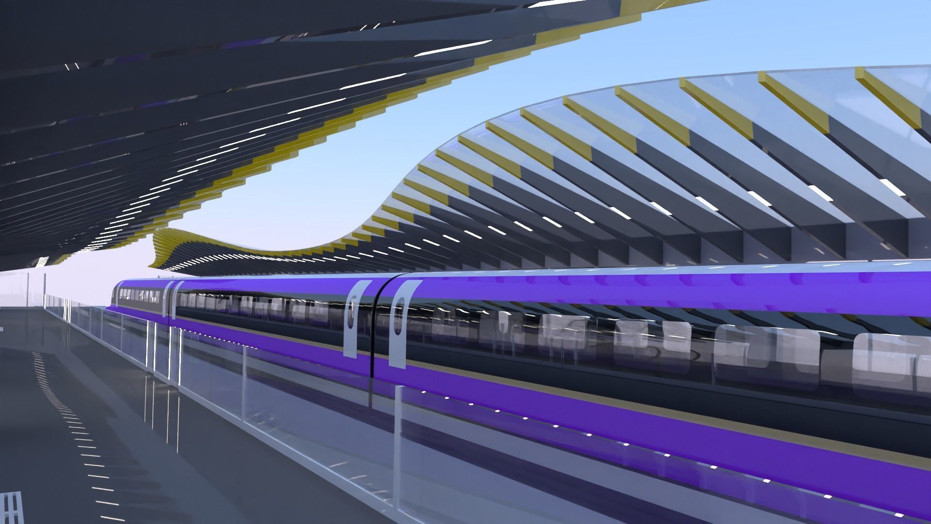 Maglev station 2024 3D model_2