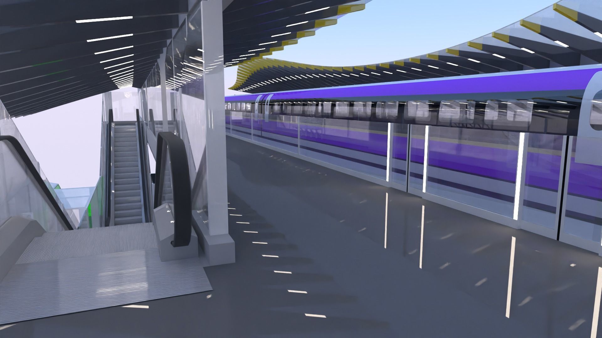 Maglev station 2024 3D model_8