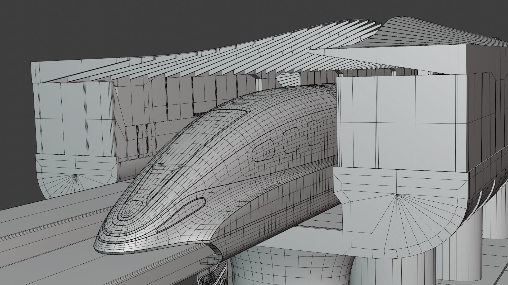 Maglev station 2024 3D model_11
