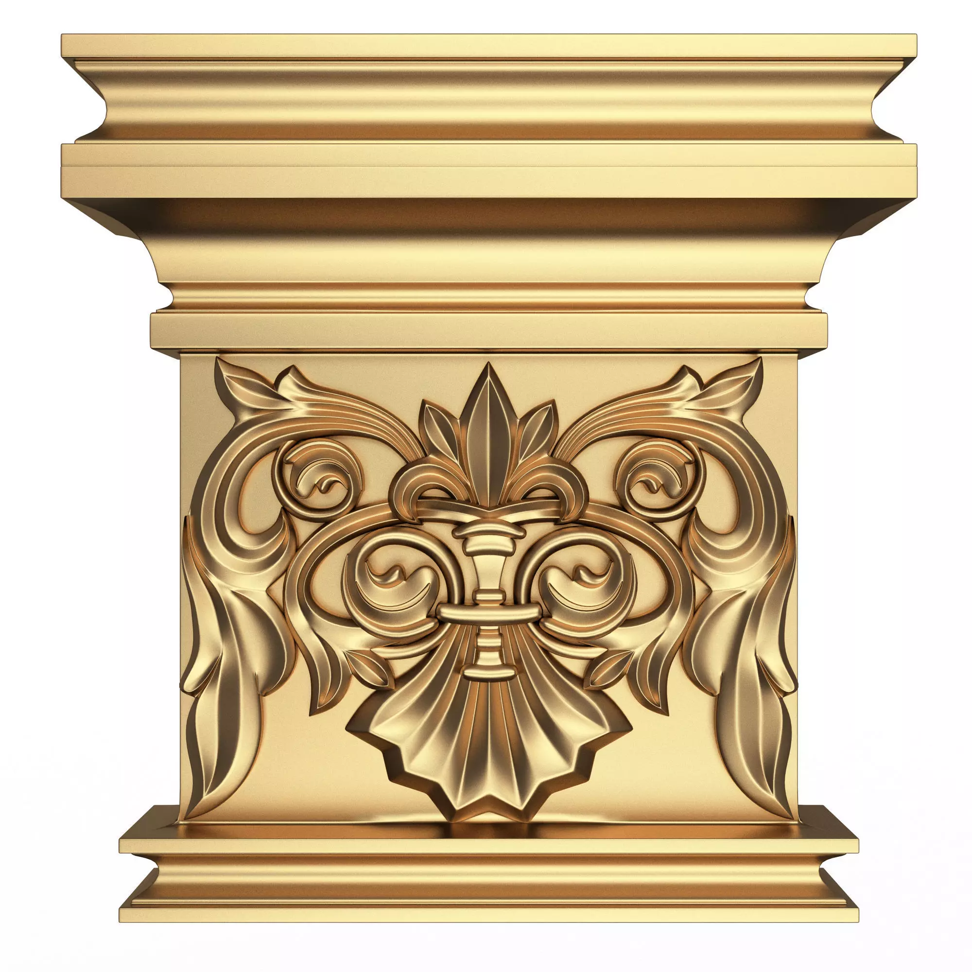 Carved Capital 01101 Low-poly 3D model