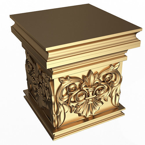 Carved Capital 01102 Low-poly 3D model