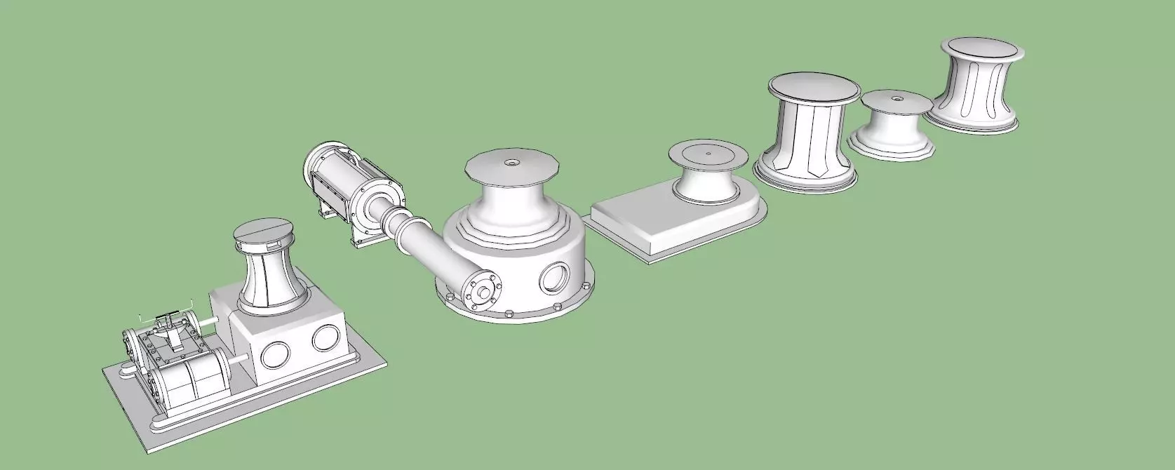 Steam Capstan 3D model_0