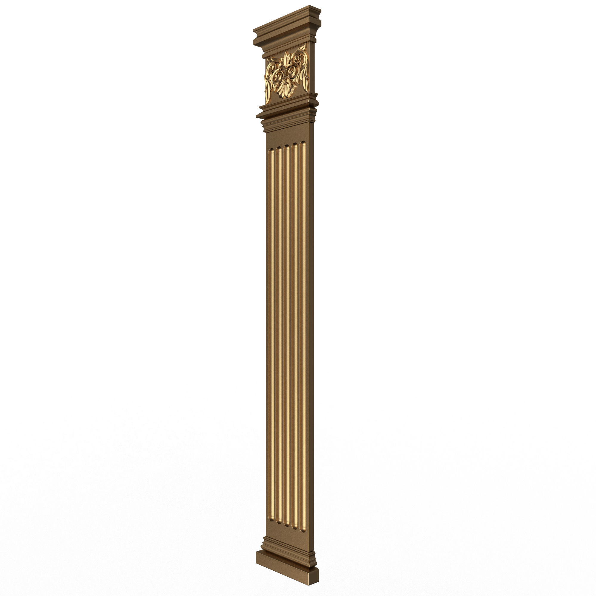 Column Capital 01101 Low-poly 3D model_2