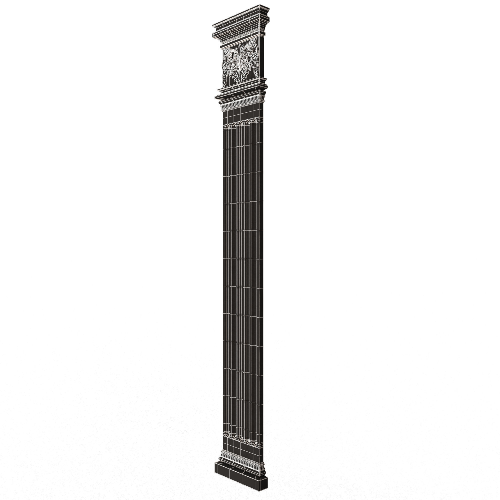Column Capital 01101 Low-poly 3D model_14