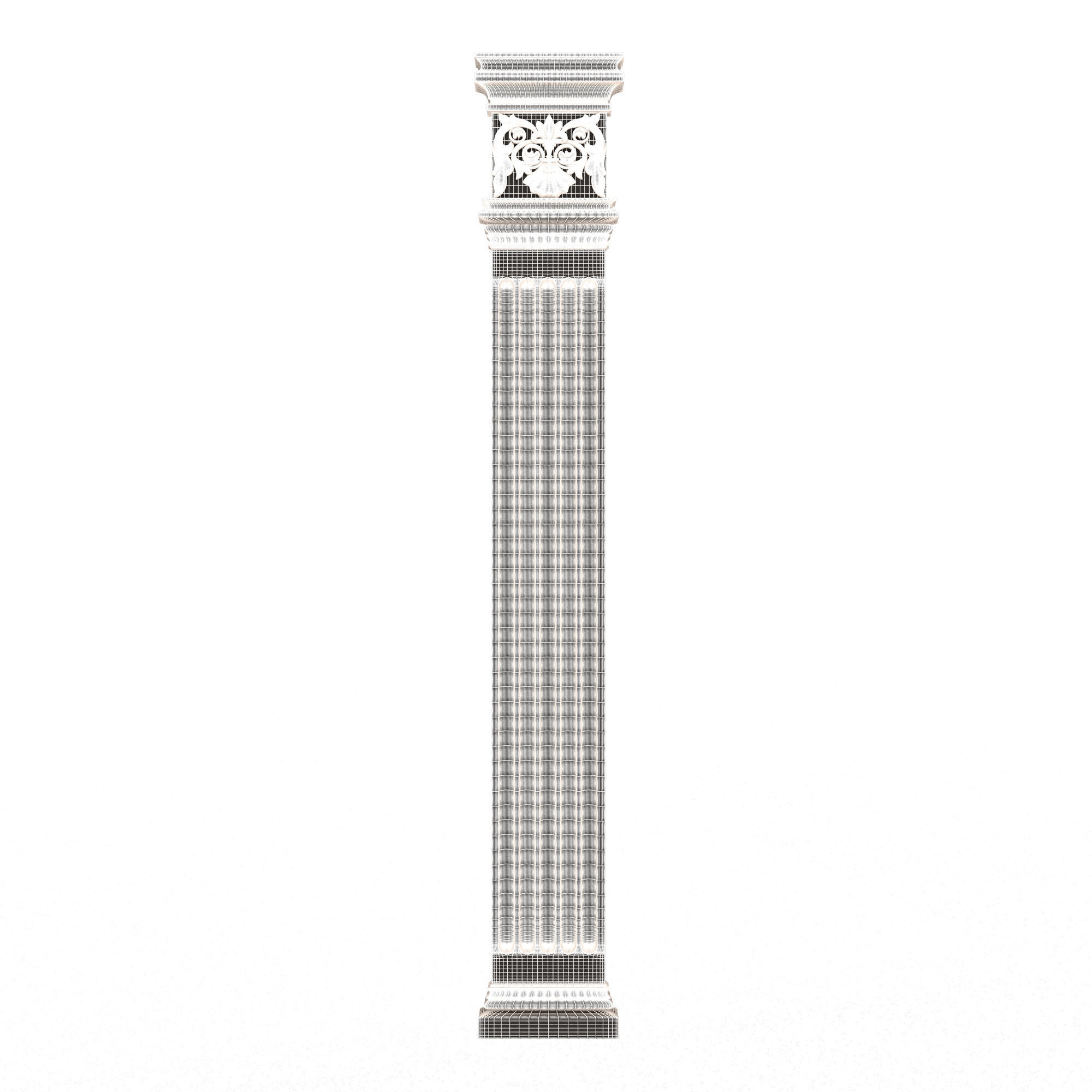 Column Capital 01101 Low-poly 3D model_6