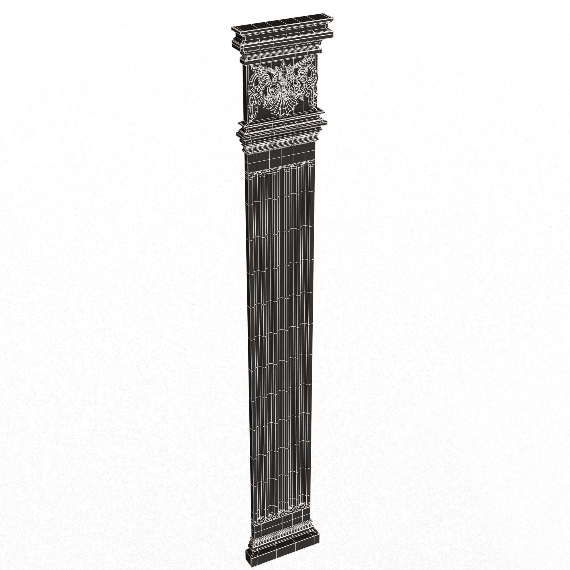 Column Capital 01101 Low-poly 3D model_13