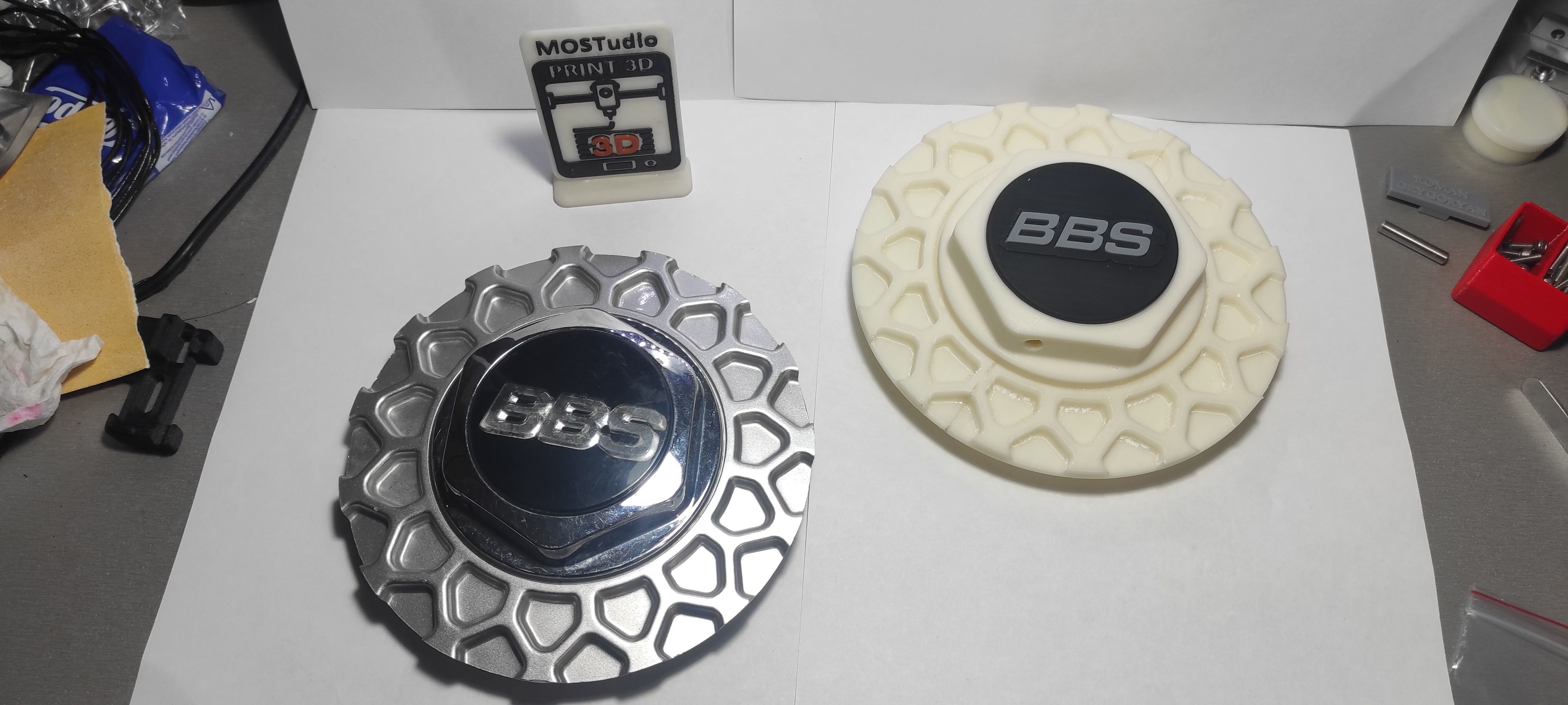 Wheel cap BBS RS R15-R17 3D print model_2