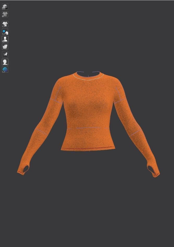 Female longsleeve thumbail hole 3D model_16