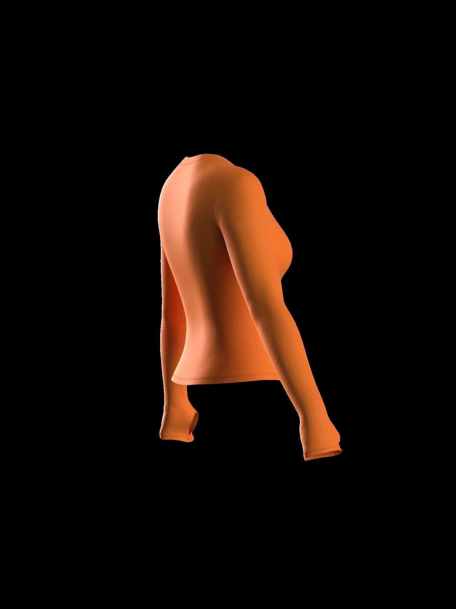 Female longsleeve thumbail hole 3D model_11