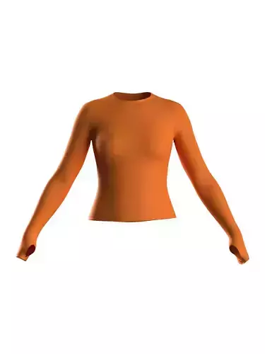 Female longsleeve thumbail hole 3D model