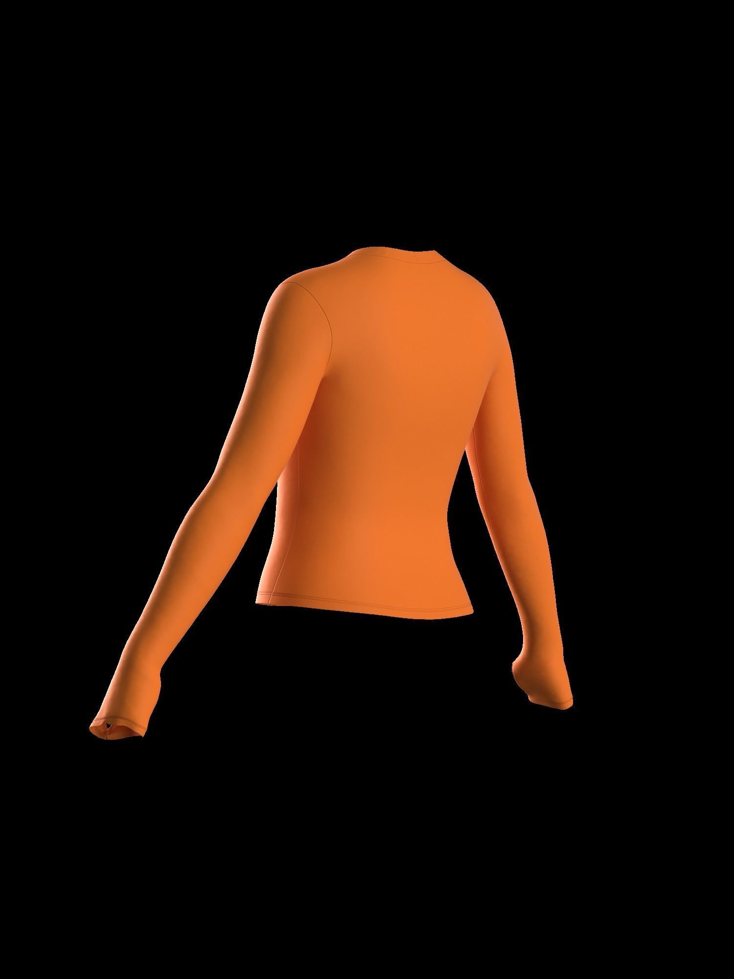 Female longsleeve thumbail hole 3D model_2