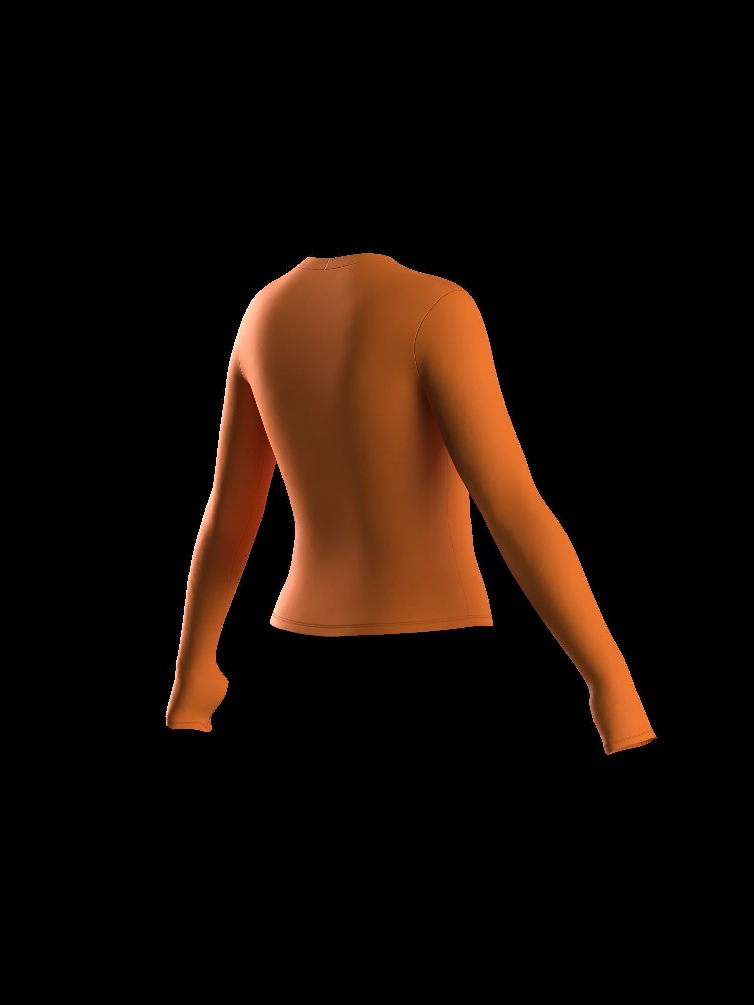 Female longsleeve thumbail hole 3D model_12