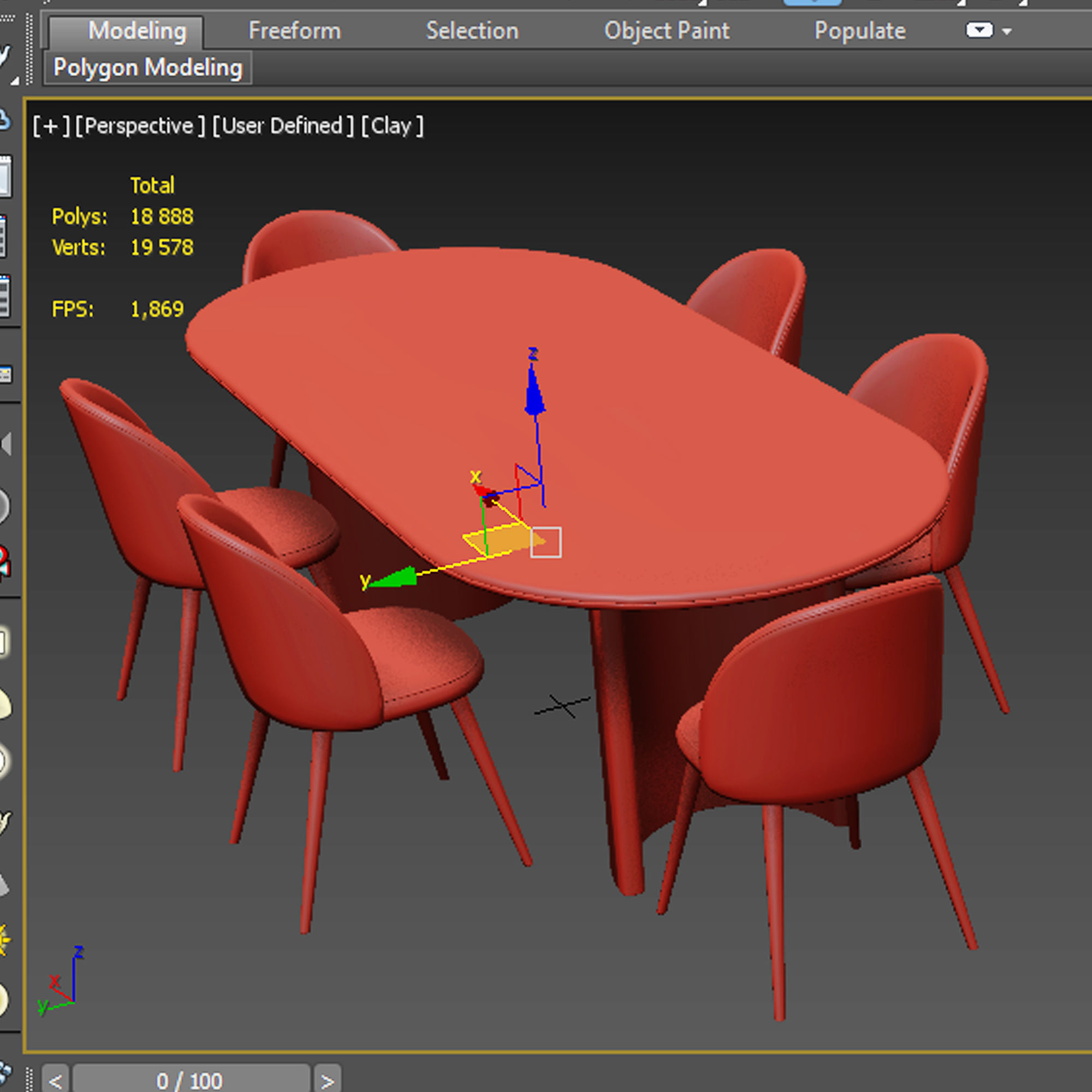 Dining set 33 Free 3D model_6