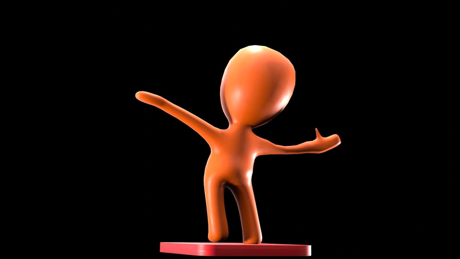 clay cartoon character 3D model_4