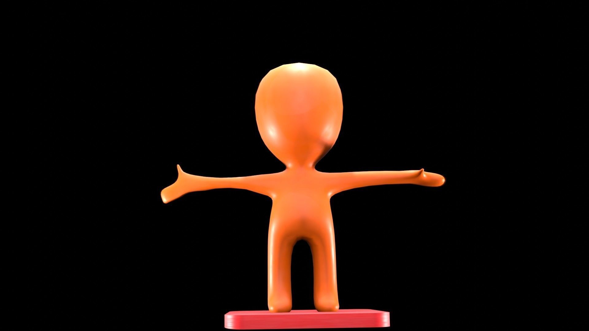 clay cartoon character 3D model_1