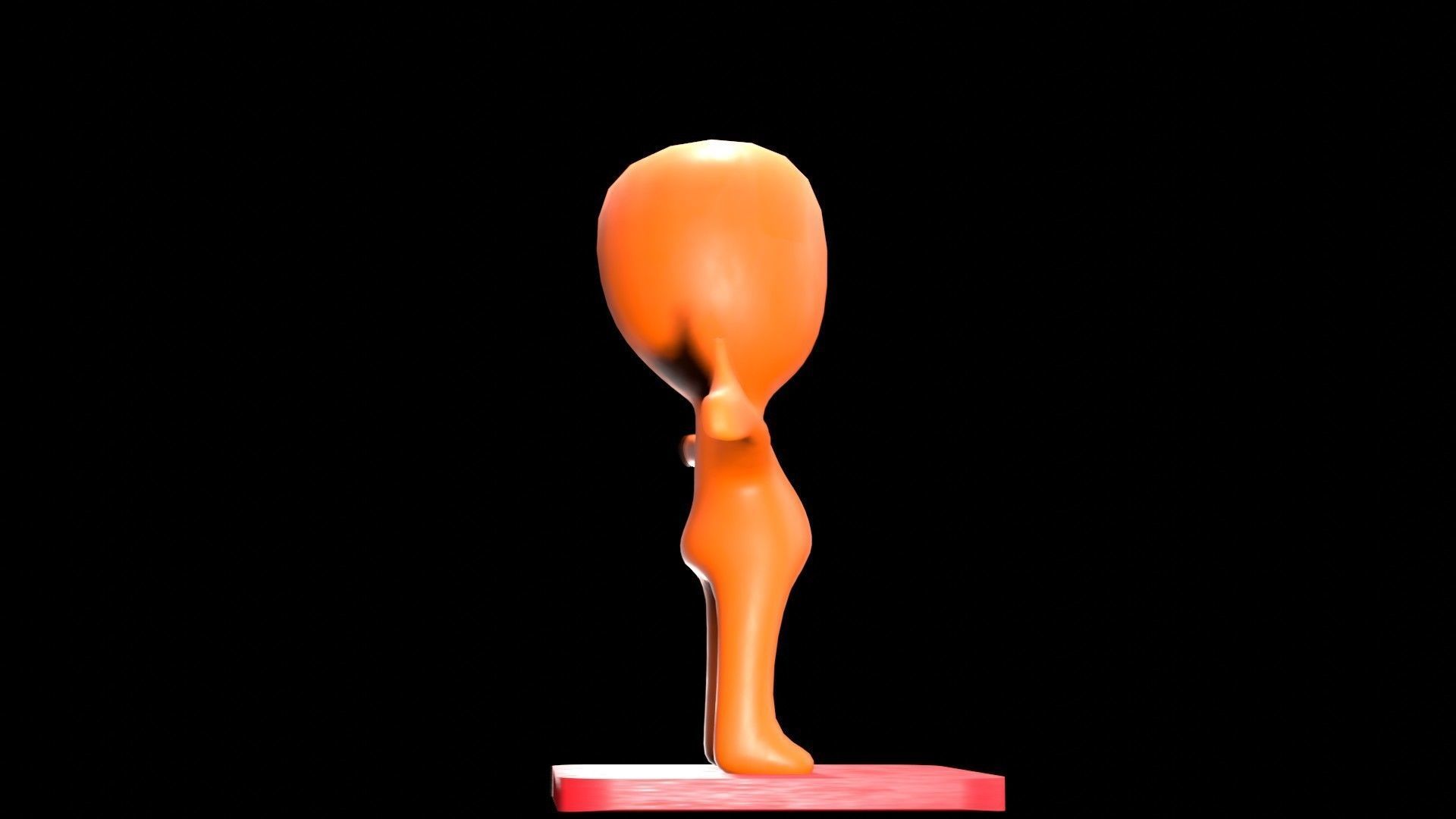 clay cartoon character 3D model_2