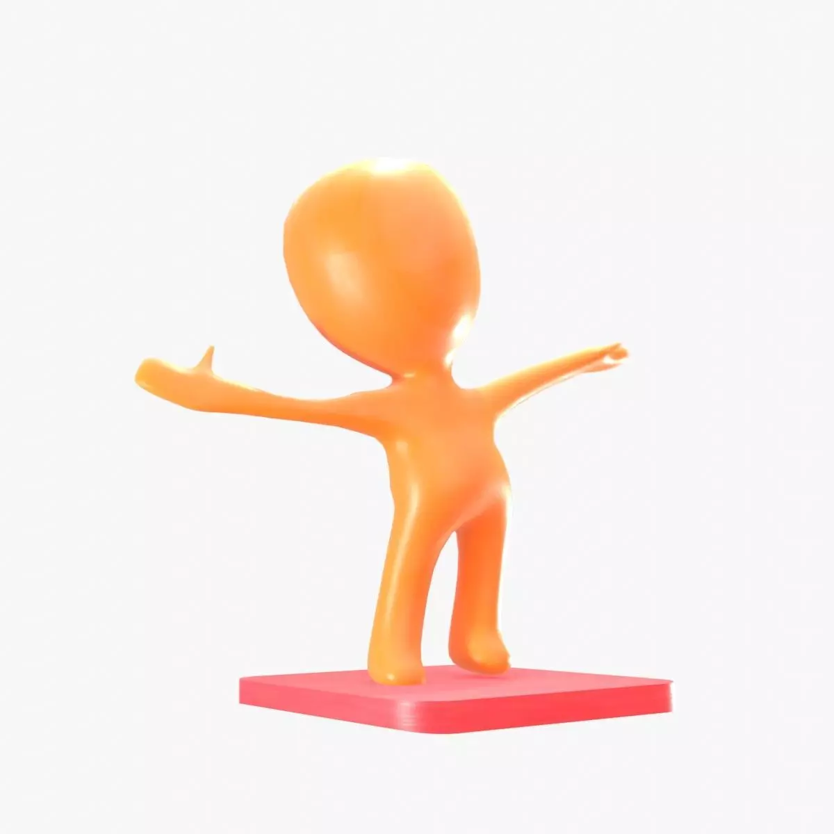 clay cartoon character 3D model_0