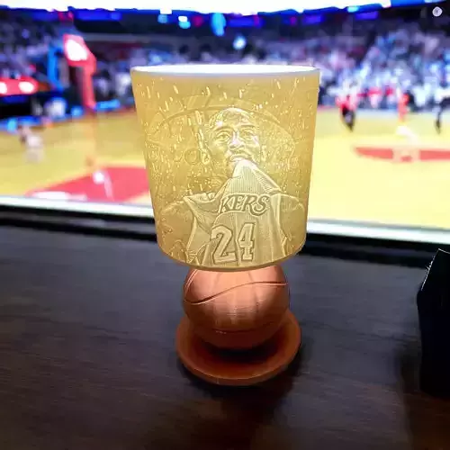 Nba themed kobe bryant lithophane lamp