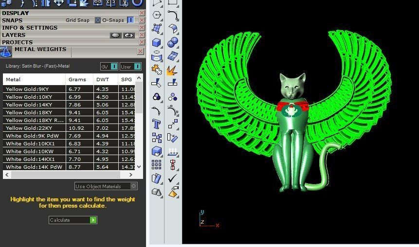 Egyptian cat 3D print model_8