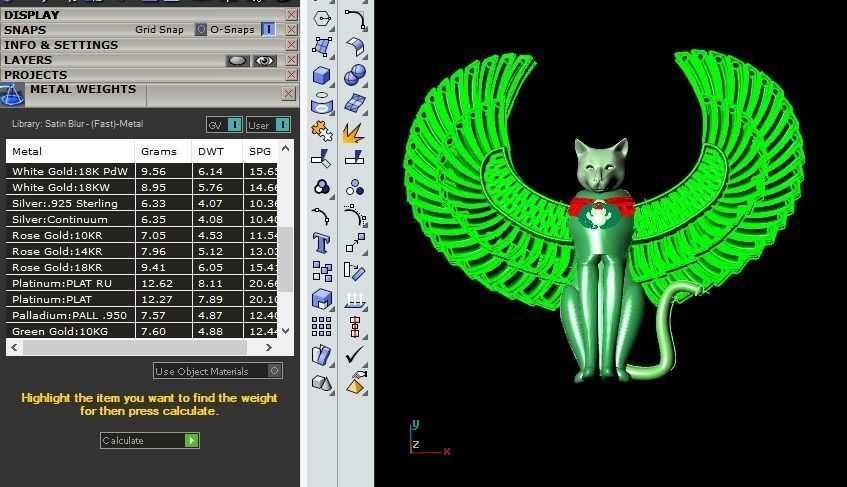 Egyptian cat 3D print model_9