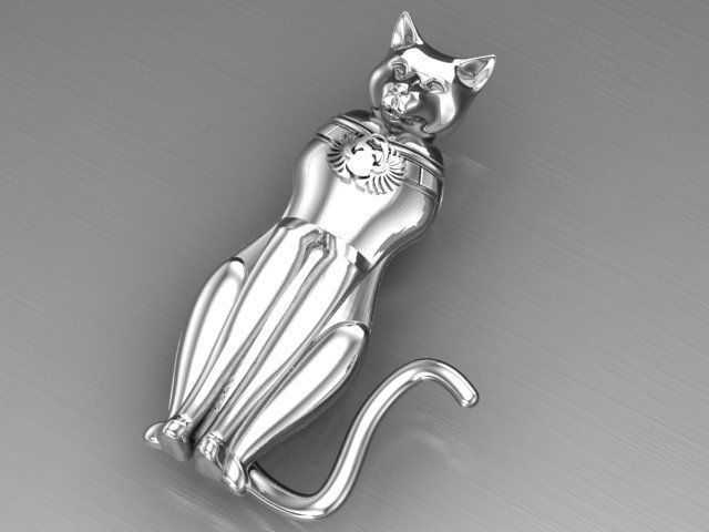 Egyptian cat 3D print model_7
