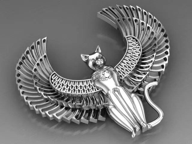 Egyptian cat 3D print model_0