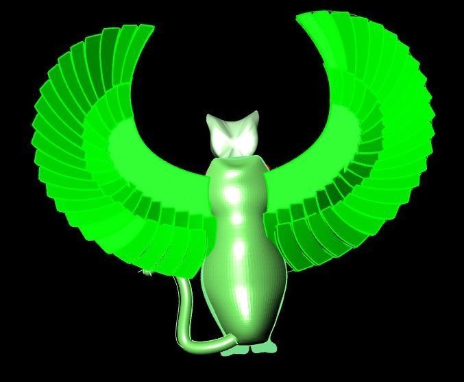Egyptian cat 3D print model_17