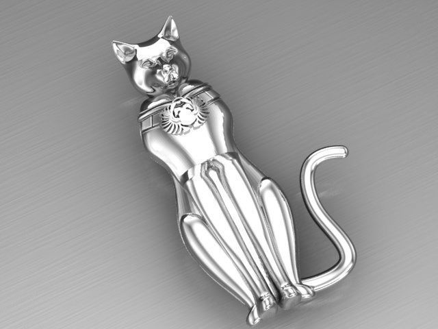Egyptian cat 3D print model_2