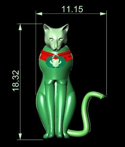 Egyptian cat 3D print model_19