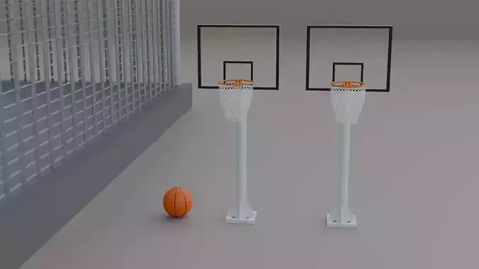 3d basketball court