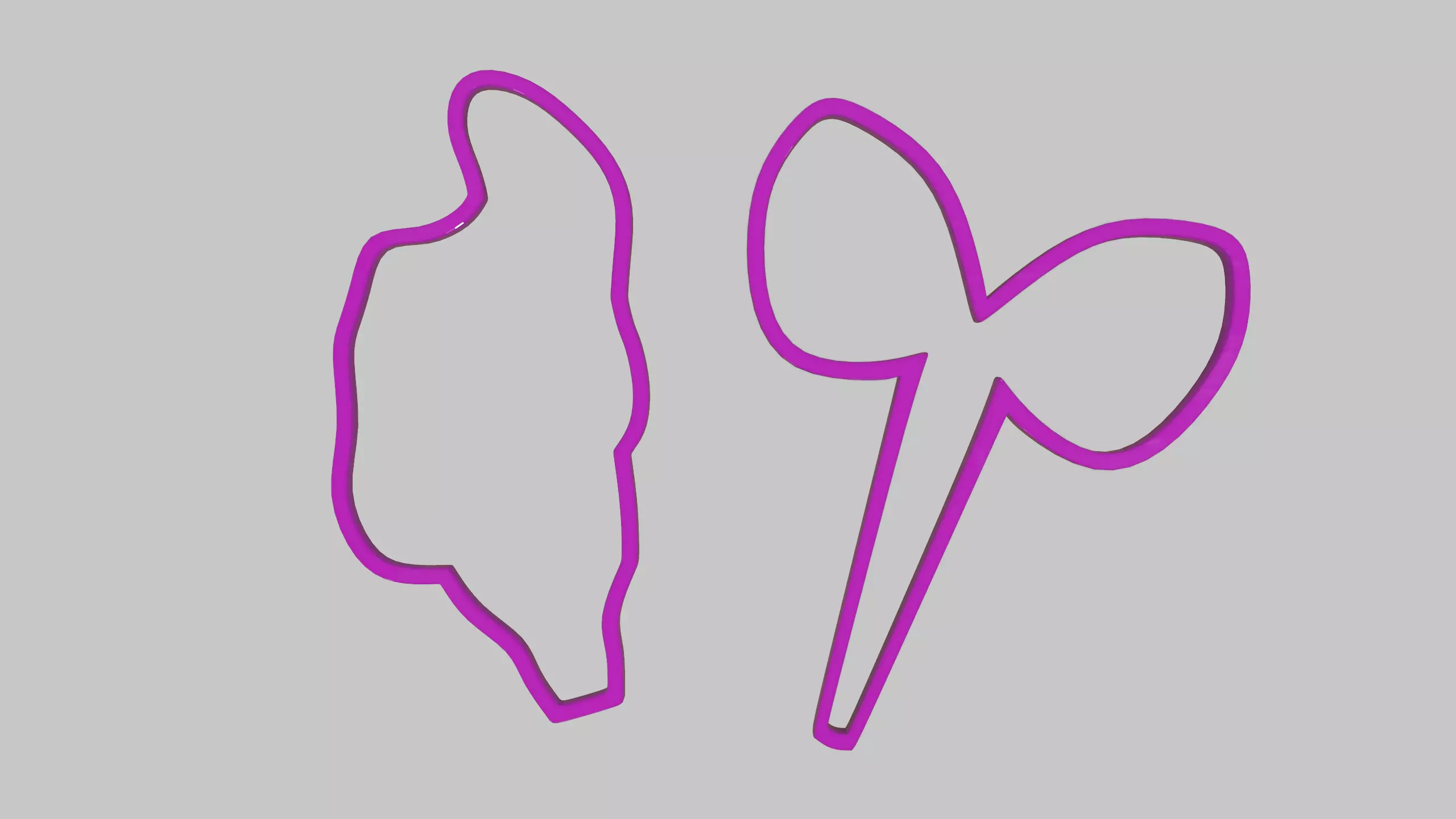 Ballet Dancer and Firefly Cookie Cutter 3D print model