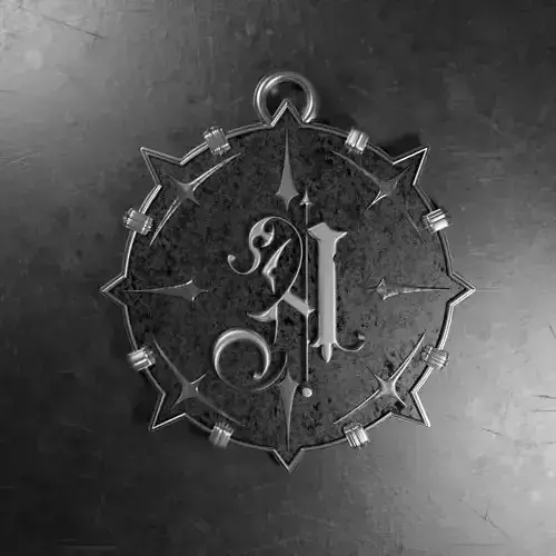 Medallion with letter A 3D printable model 3D print model