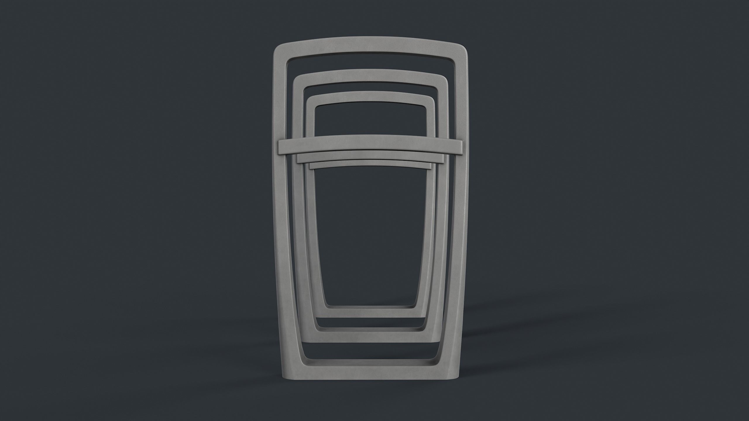 Bike Rack 24 PBR Game Ready Low-poly 3D model_2