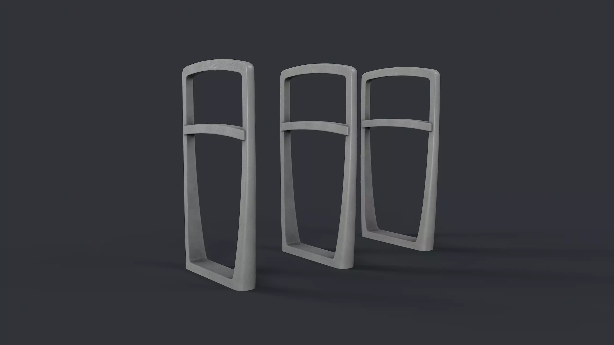 Bike Rack 24 PBR Game Ready Low-poly 3D model_0