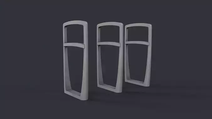 Bike Rack 24 PBR Game Ready Low-poly 3D model