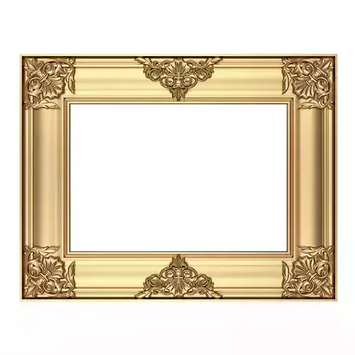 Classic Frame and Mirror 078 Low-poly 3D model