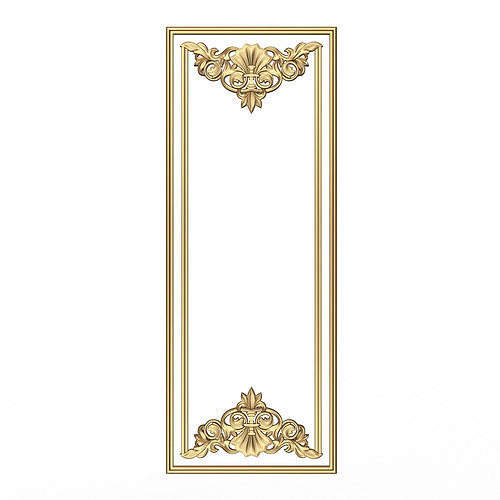 Boiserie Carved Decoration Panel 08 Low-poly 3D model
