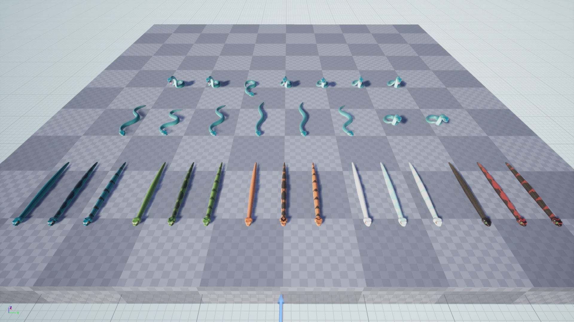 Snake stylized Low-poly 3D model_6