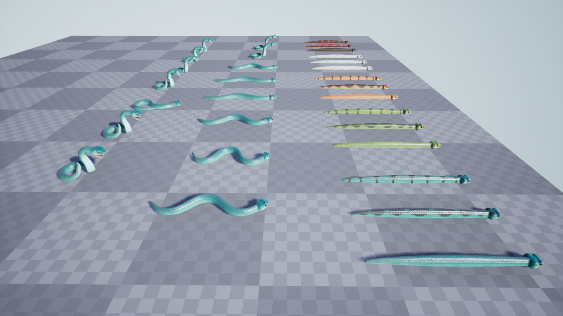 Snake stylized Low-poly 3D model_8