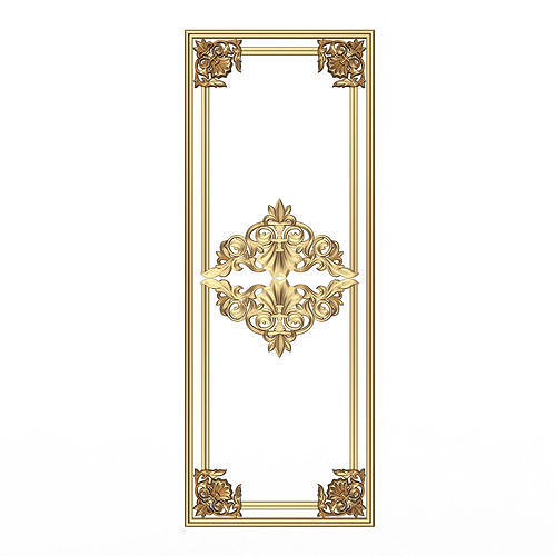 Boiserie Carved Decoration Panel 09 Low-poly 3D model