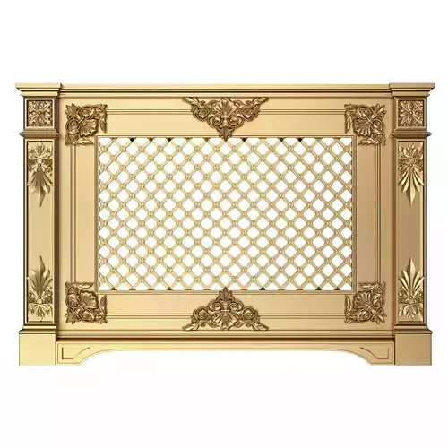 Radiator Cover Decorative Screening Grille Panel 016 Low-poly 3D model
