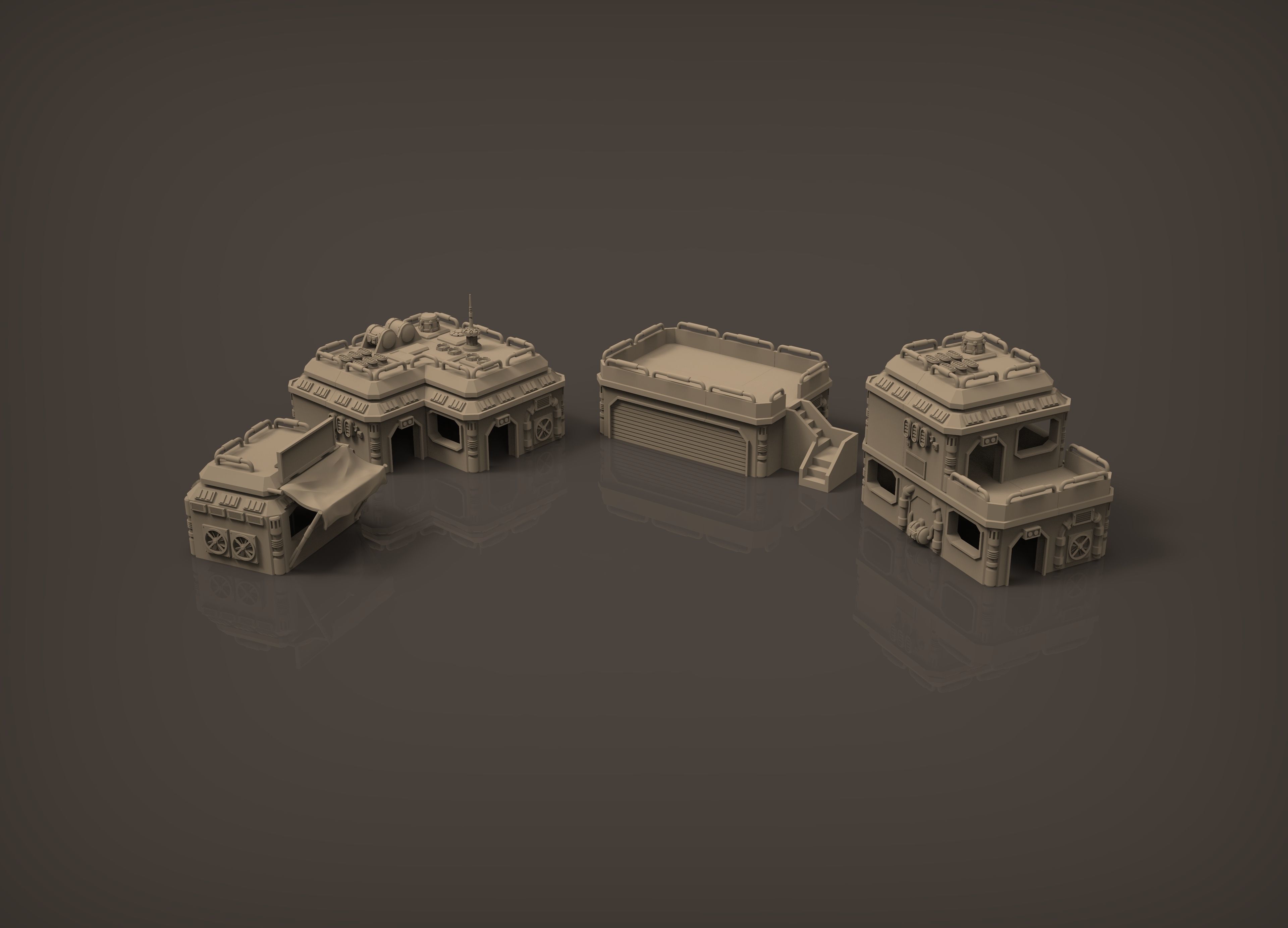 Modular Habitation Blocks 3D print model_3