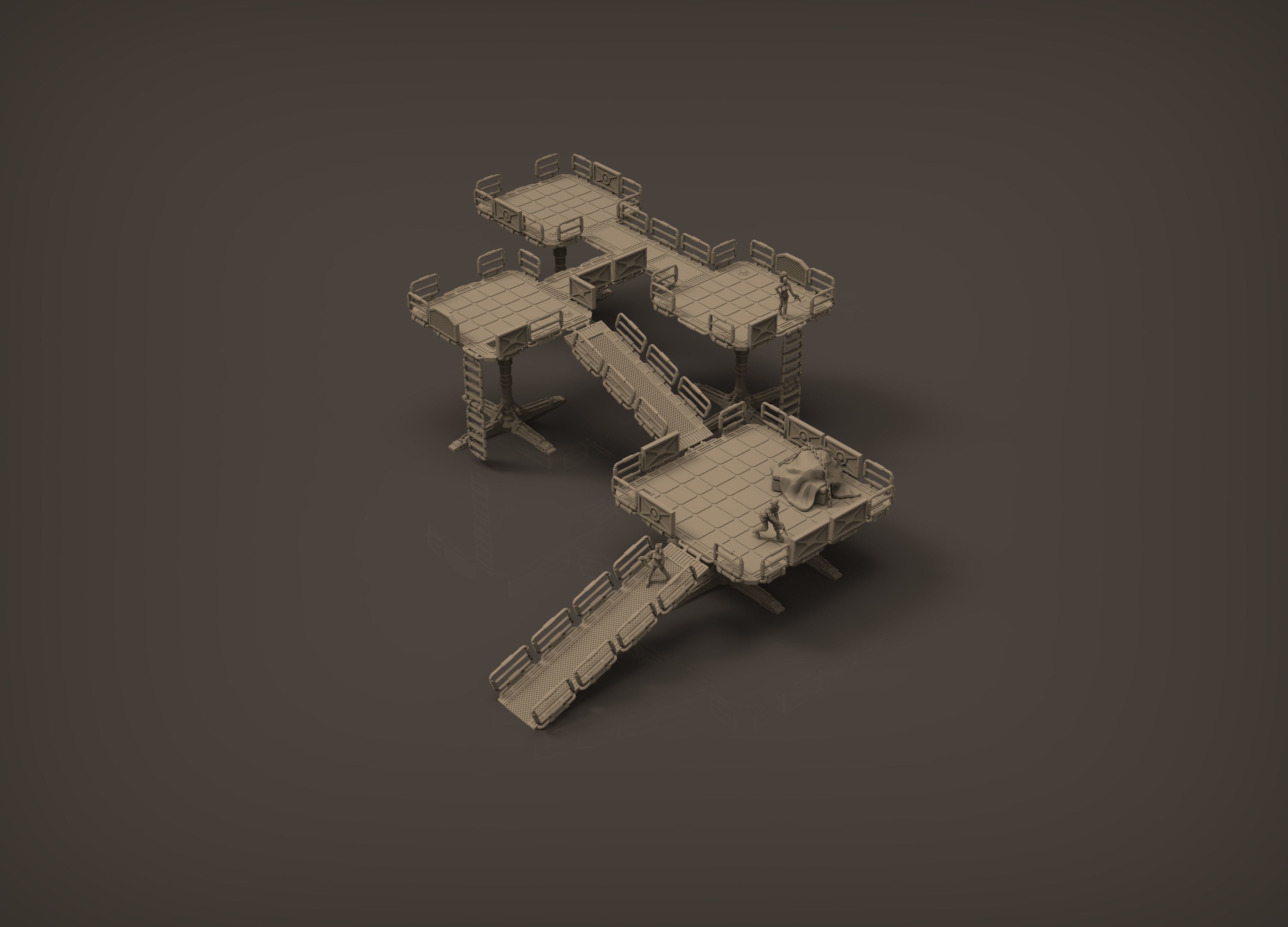 Modular Walkways 3D print model_1