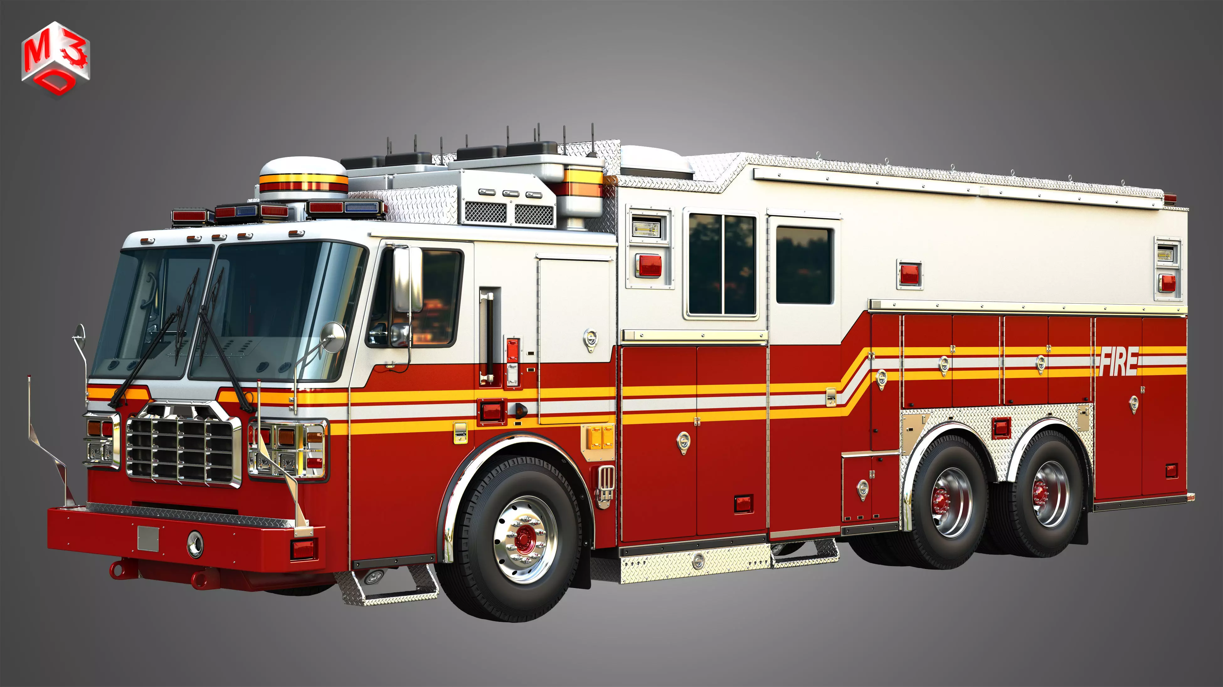 Ferrara Fire Apparatus - FDNY Ultra Heavy Rescue 3D model
