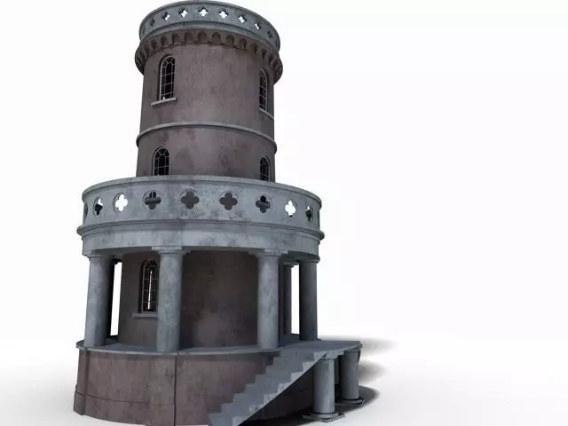 Clavell Tower Low-poly 3D model_0