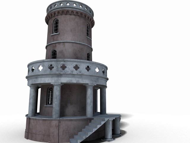 Clavell Tower Low-poly 3D model