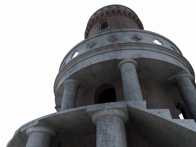 Clavell Tower Low-poly 3D model_3