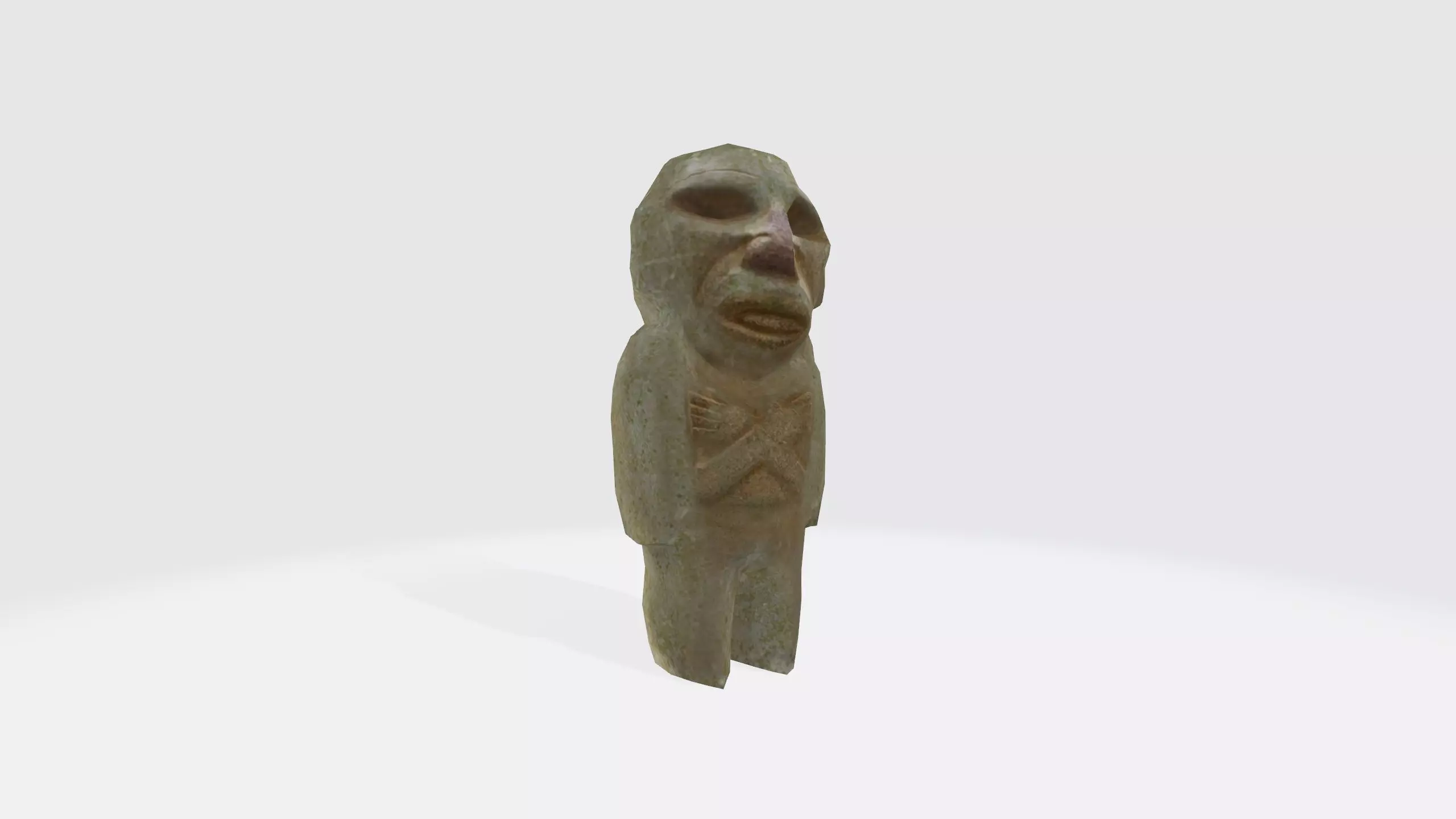 Old stone totem Low-poly 3D model_0
