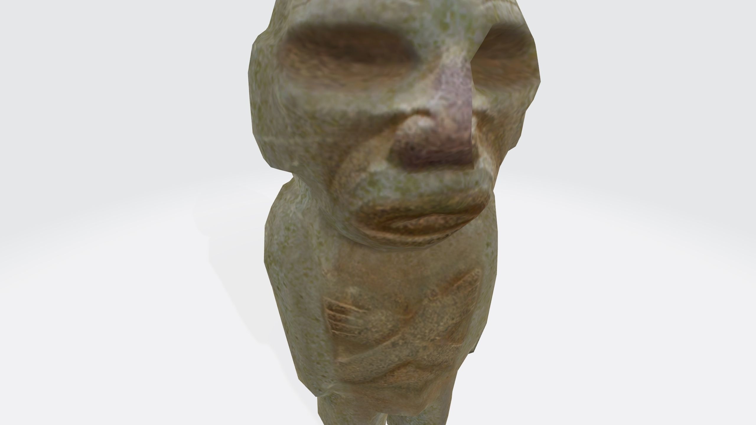 Old stone totem Low-poly 3D model_1
