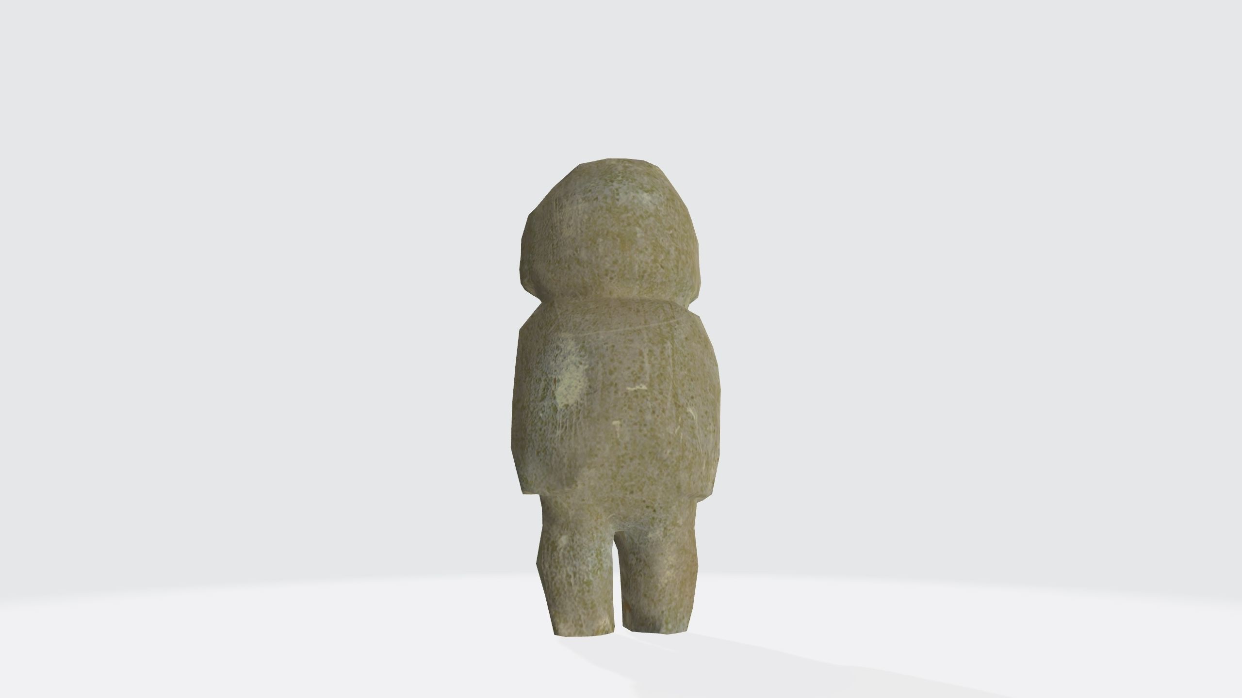 Old stone totem Low-poly 3D model_3